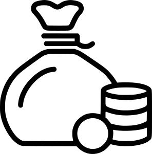 Icône sac d’argent - investissement et valeurs